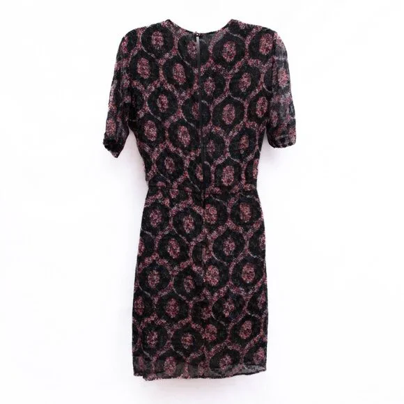 ISABEL MARANT Dress Women 38/6 Talia Twist Front Silk Draped Half Button Up Back - Picture 6 of 13